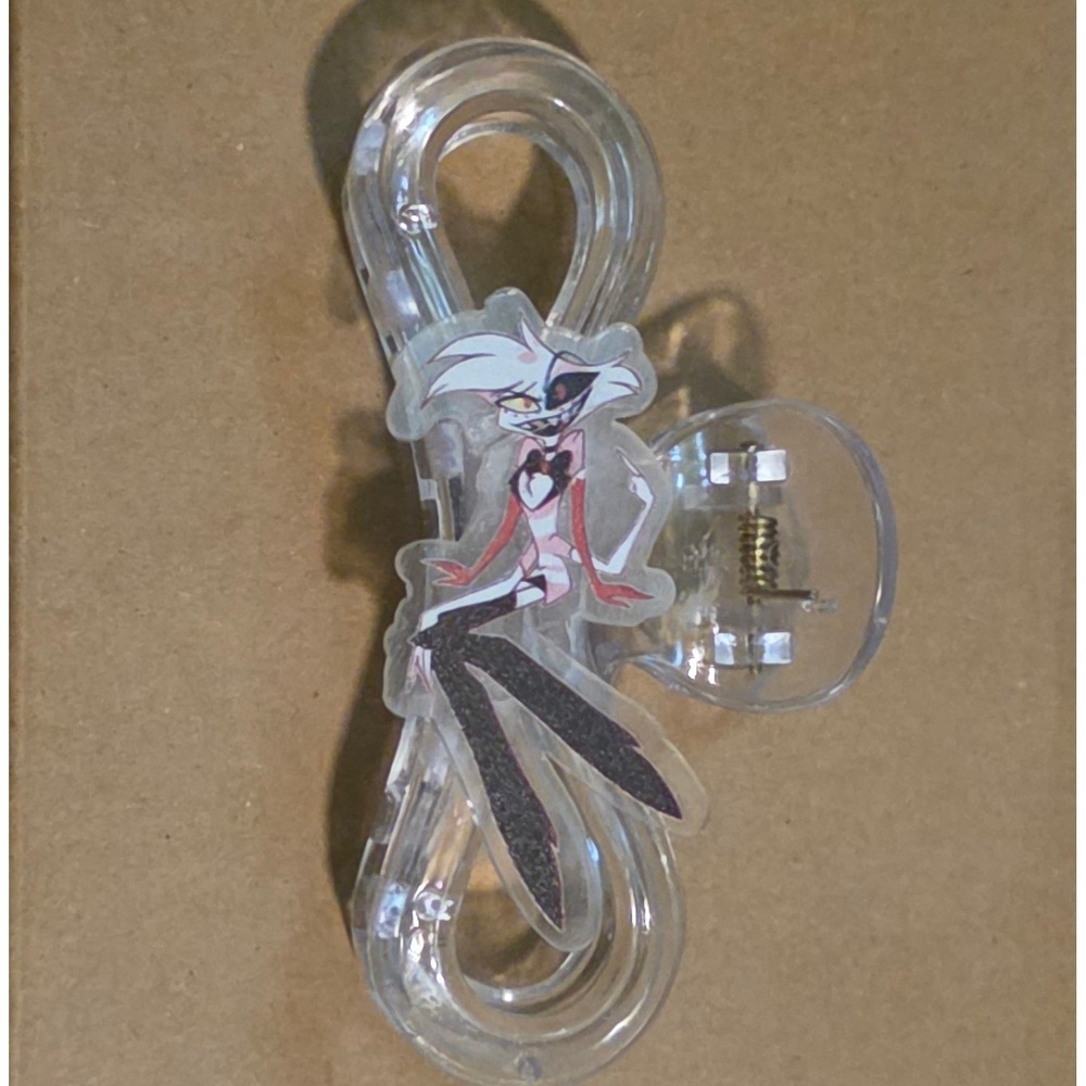 Angel Dust Hair Claw Clip Hazbin Hotel Fan Made New - Picture 2 of 11